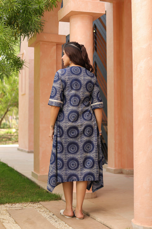 Women Fit & Flare Midi Ethnic Dress